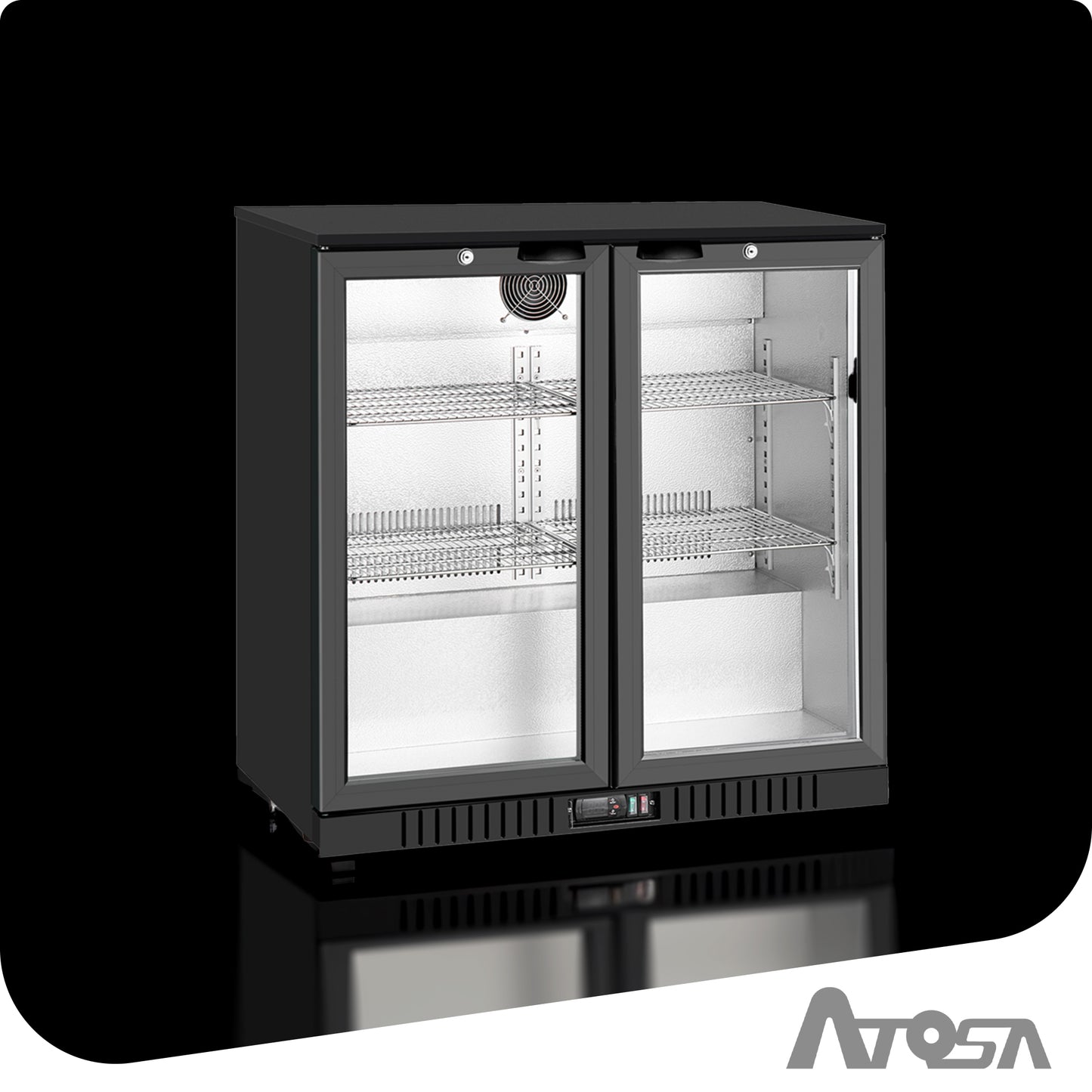 Atosa 2 swing doors back bar cooler