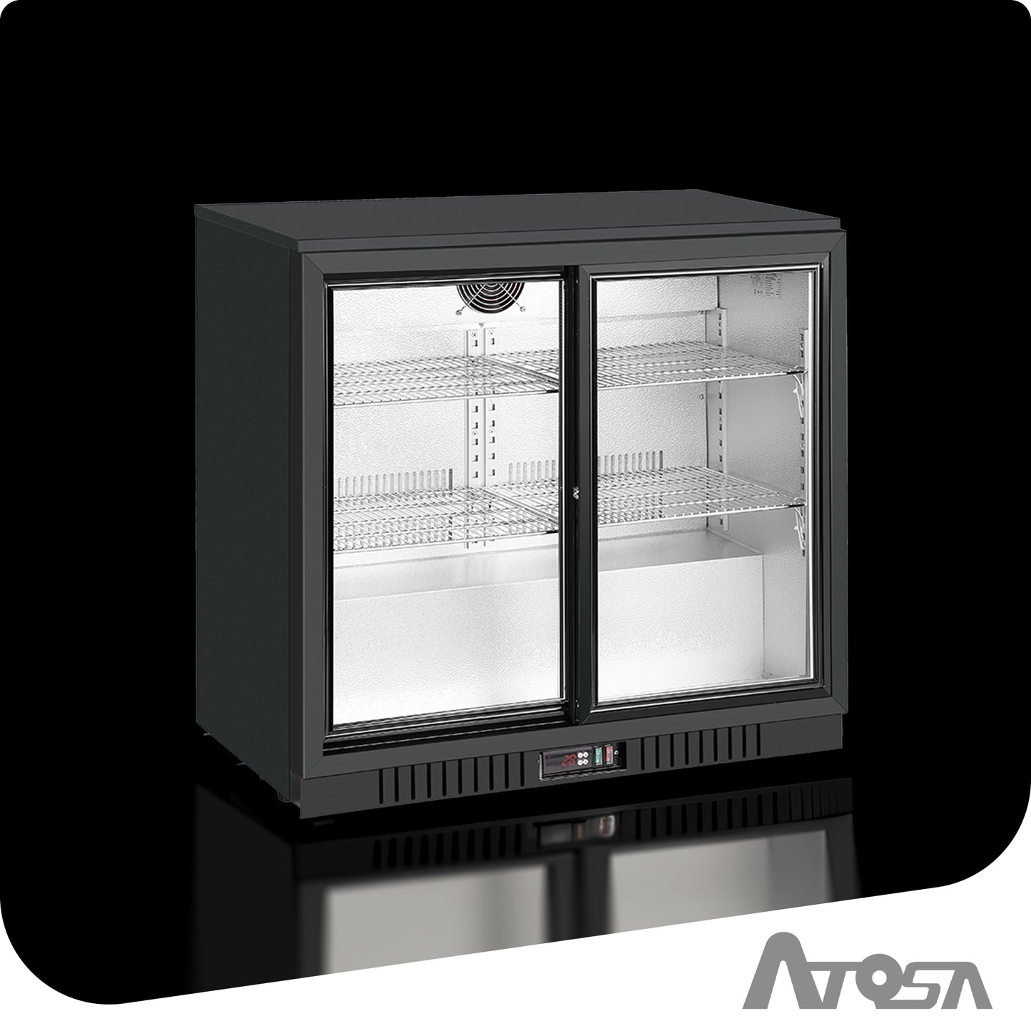 Atosa 2 sliding doors back bar cooler
