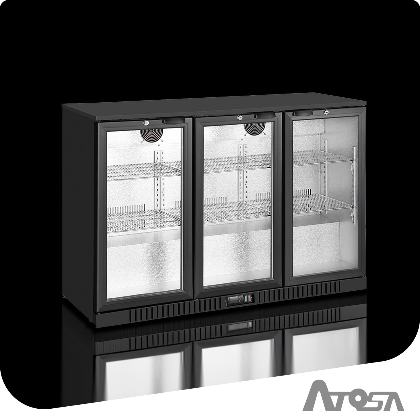 Atosa 3 swing doors back bar cooler