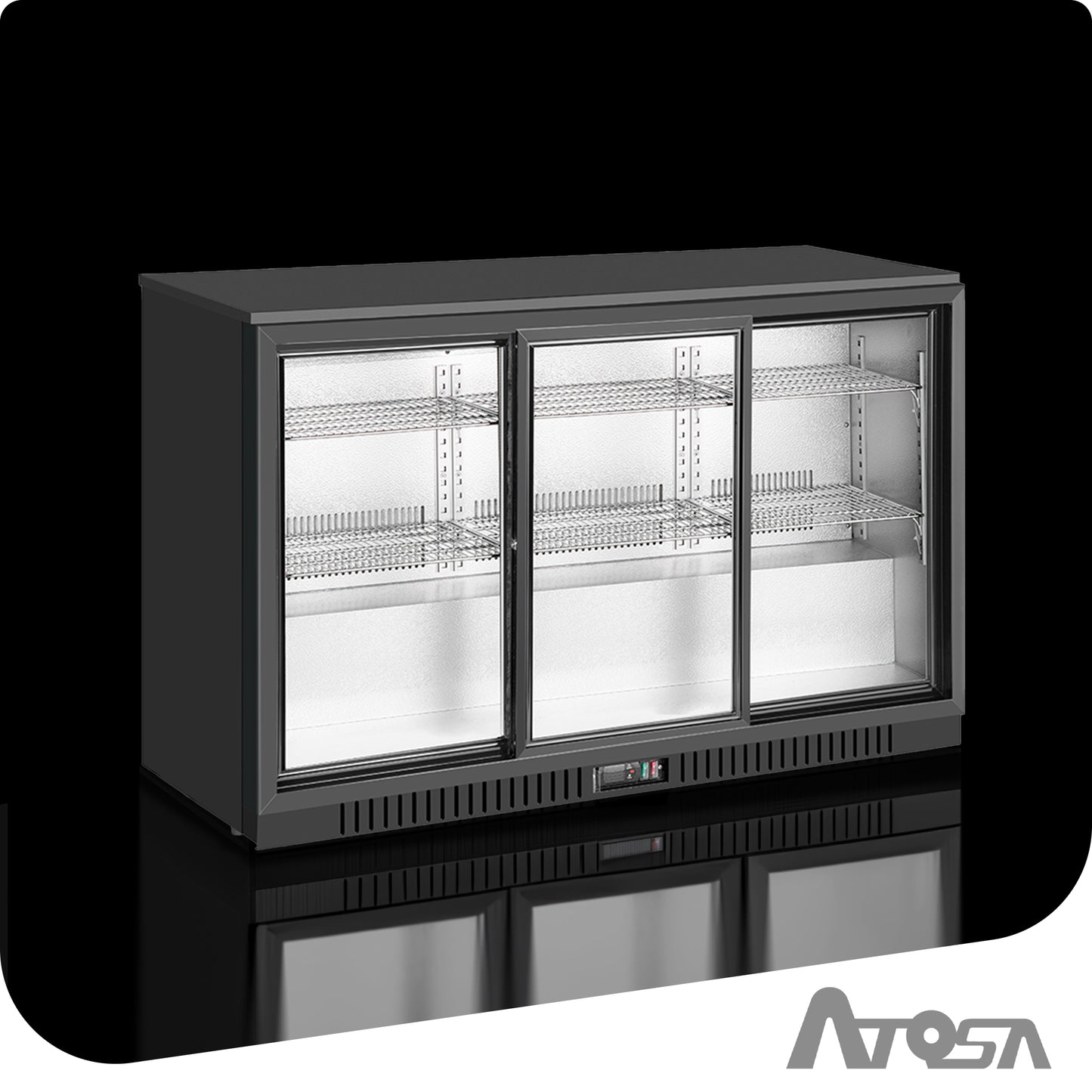 Atosa 3 sliding doors back bar cooler