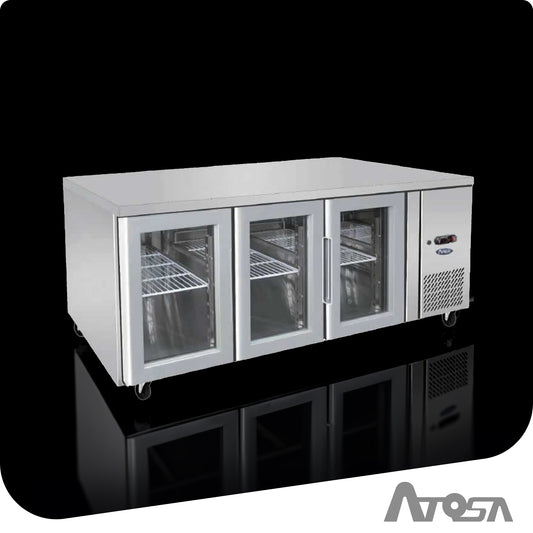 GLASS THREE DOOR COOLING FRIDGE TABLE 1795 MM EPF3731