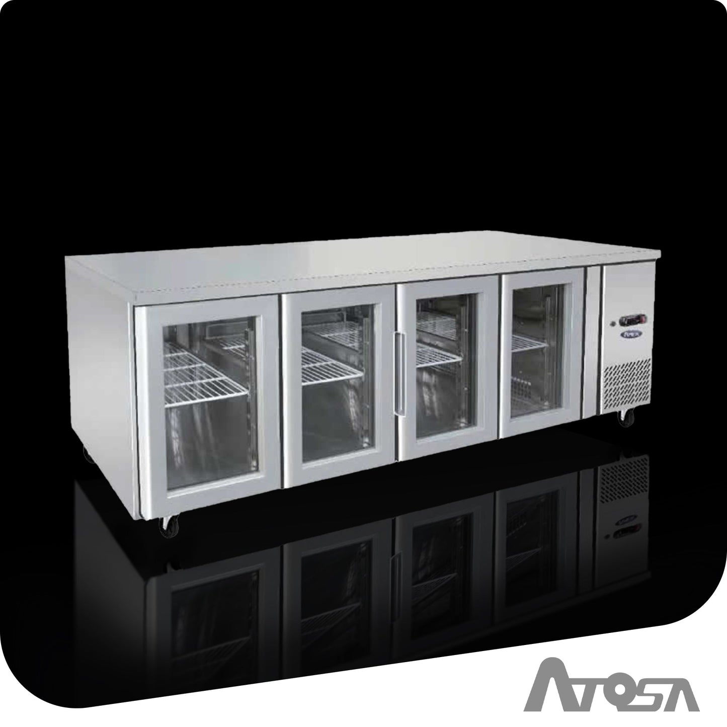 GLASS FOUR DOOR COOLING FRIDGE TABLE 2230 MM EPF3741