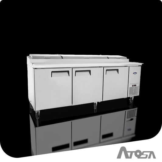 3 DOOR PIZZA PREP TABLE FRIDGE 2362 MM MPF8203