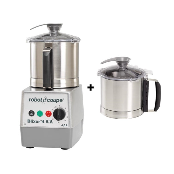 Robot Coupe Blixer 4 V.V. -4.5L SS/S Bowl-Additional Bowl-Variable Speed