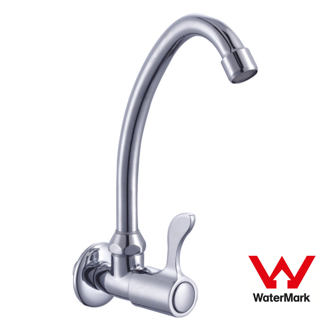 Sunmixer Wall Mounted Gooseneck Faucet with Front Handle