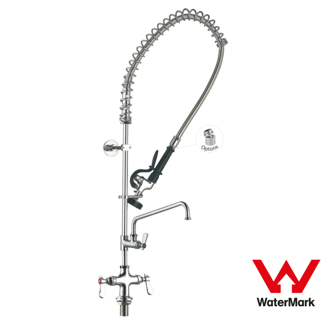 Sunmixer Pre Rinse Unit with Add-on faucet and 305mm Swing Nozzle