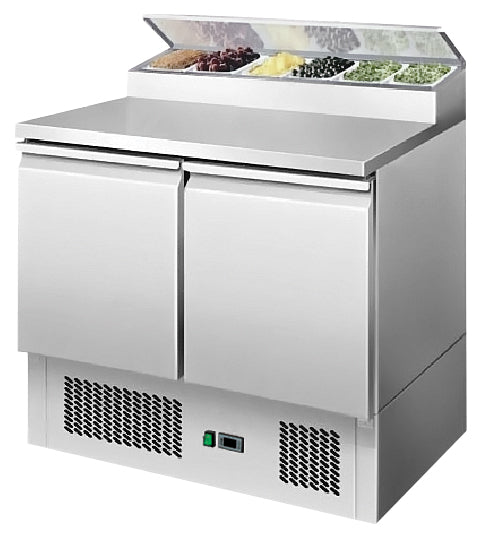 2 Doors Open Top Saladette Fridge - Keep Salads Fresh - Hospo Direct NZ