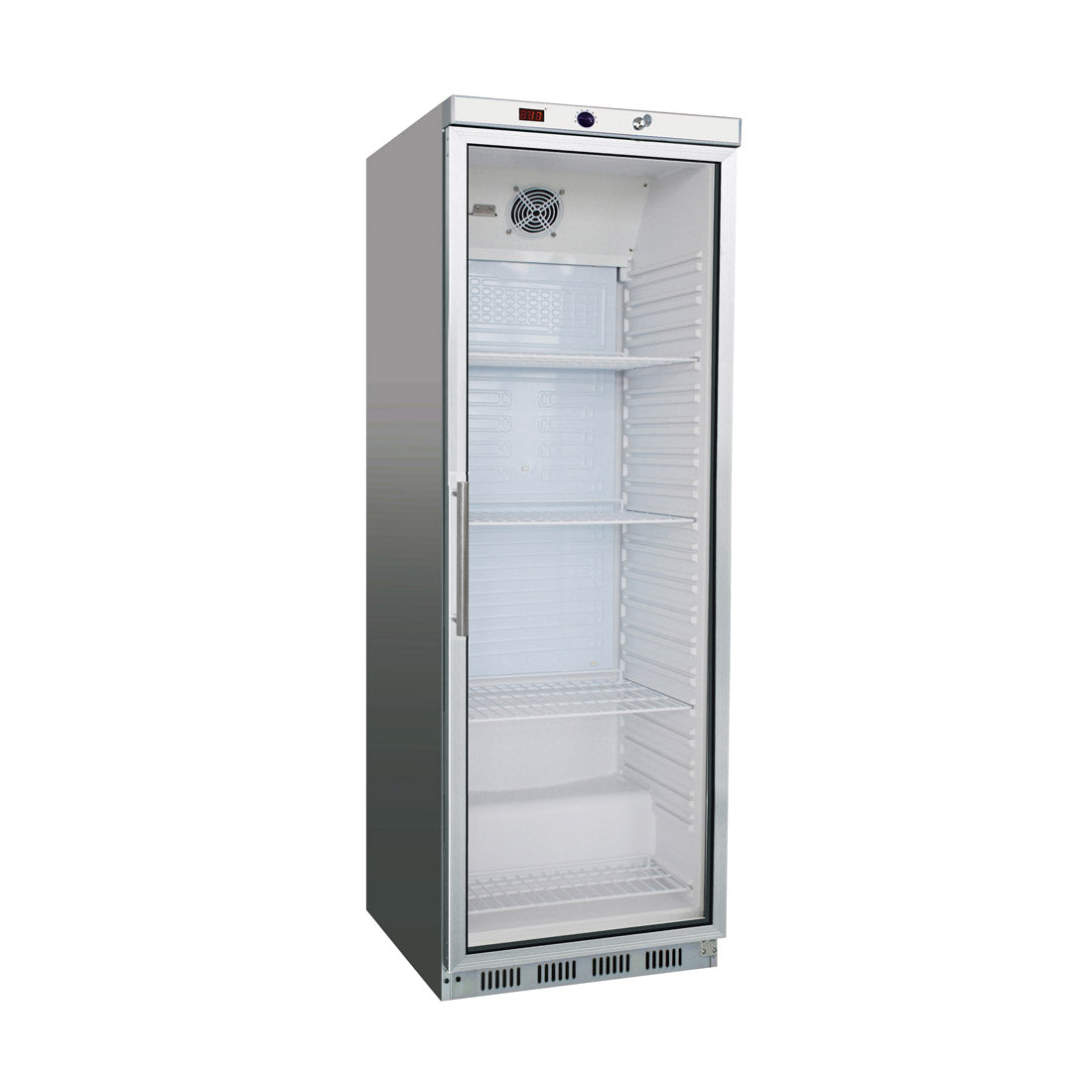 HR400G S/S Upright Fridge with Glass Door