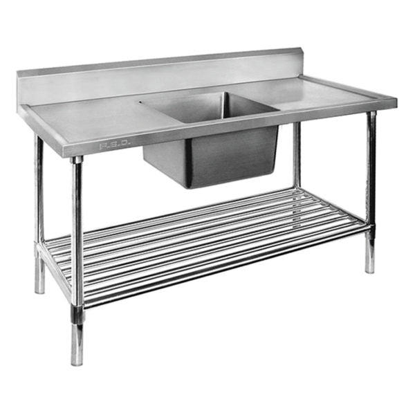 Single sink bench - centre 1200x600x900
