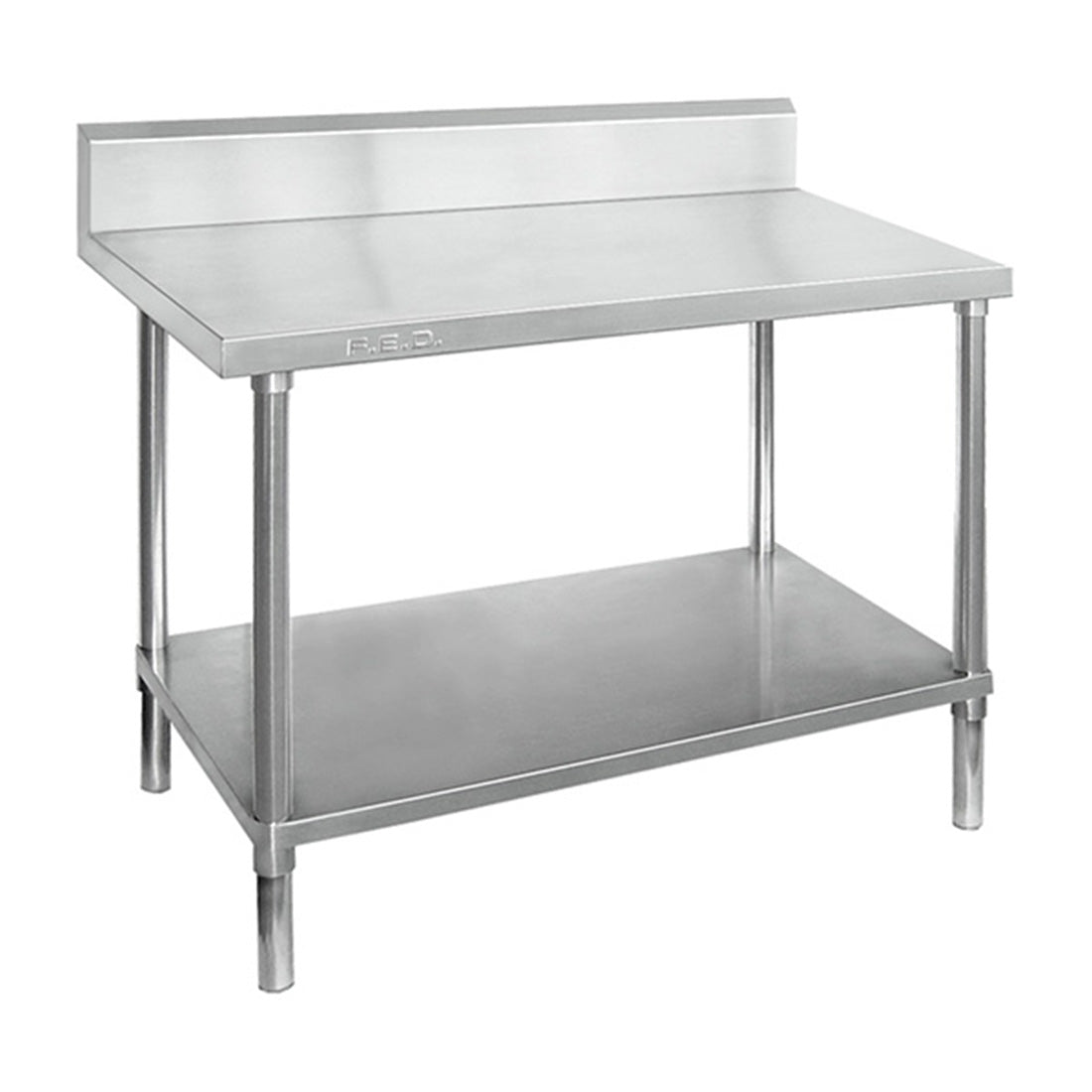 Work bench with undershelf and splashback 1200x600x900