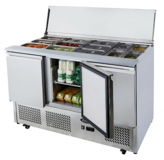 Premium 3 Doors Sliding Lid Saladette Fridge by Hospo Direct in NZ