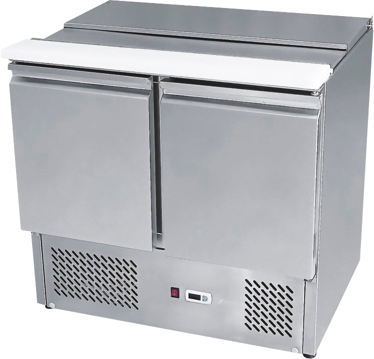 2 Doors Sliding Lid Saladette Fridge - 900mm - Hospo Direct NZ