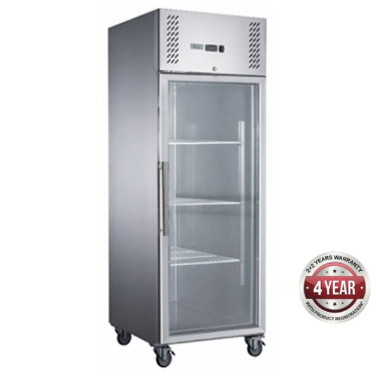 Premium FED-X S/S Full Glass Door Upright Fridge