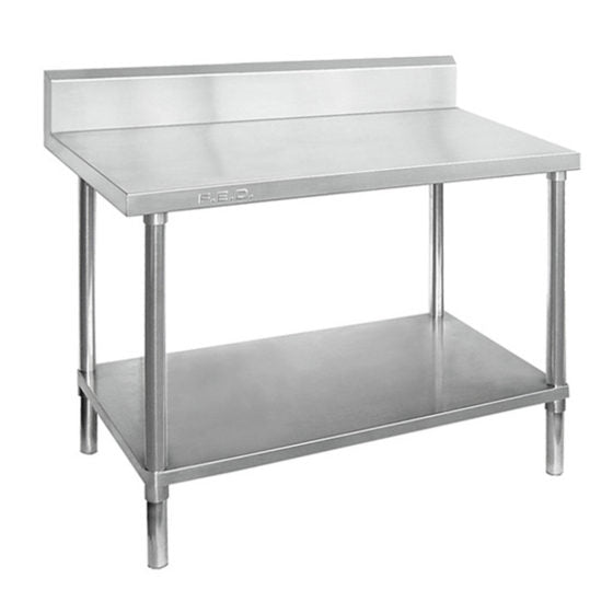 Premium 304 Grade Stainless Steel work bench with splashback 600 Deep