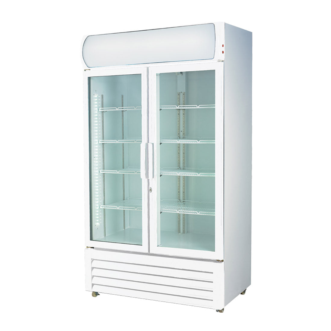 Large Two Glass Door Colourbond Upright Drink Fridge