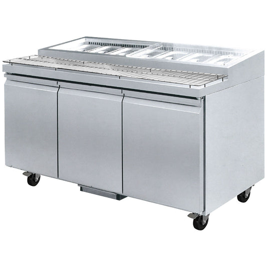 PWB180 three door DELUXE Pizza Prep Bench