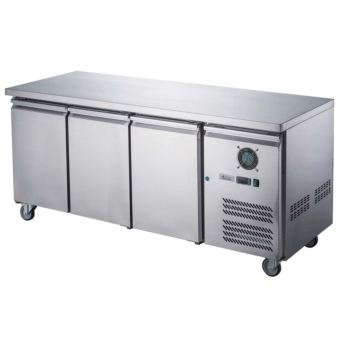 S/S three door bench freezer 339L ext 1795X600X850