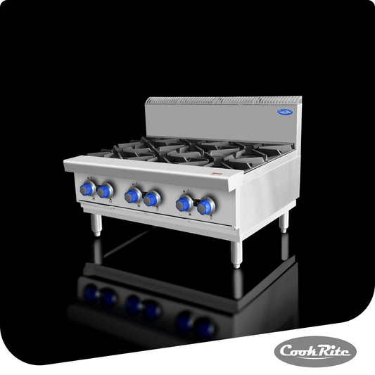 OPEN 6 BURNER COOK TOPS LPG AT80G6B-C-LPG