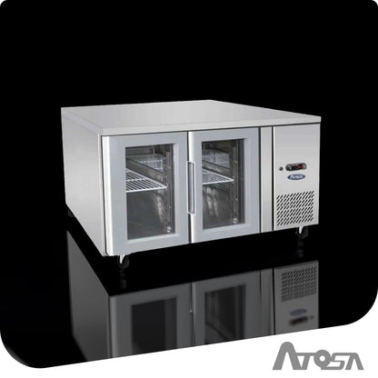 GLASS 2 DOOR COOLING FRIDGE TABLE 1360 MM EPF3721