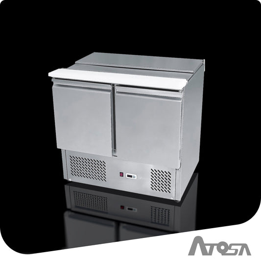2 DOORS SLIDING LID SALADETTE FRIDGE SIZE 900 MM  ESL3800