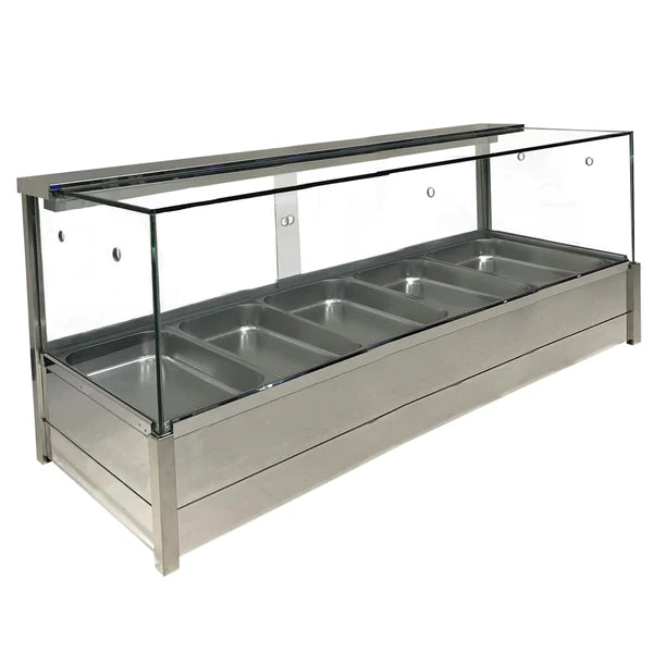 BM14SD Heated Wet 8 x ½ Pan Bain Marie Square Countertop Display at Hospo Direct NZ