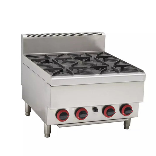 GASMAX Benchtop LPG 4 Burner Cooktop w/ Splashback – JUS-TR-4BLPG