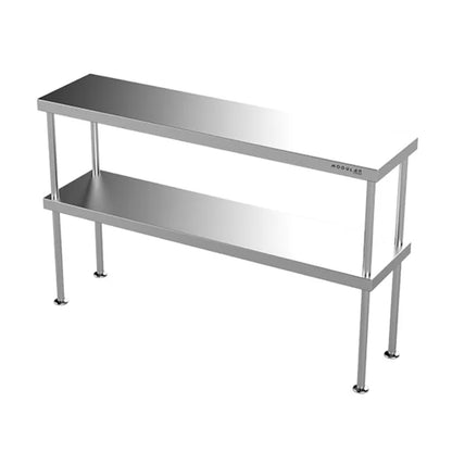 Modular Stainless Double Overshelf