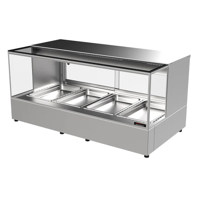 Woodson Heated Square Glass Chicken Display W.HFHSQ