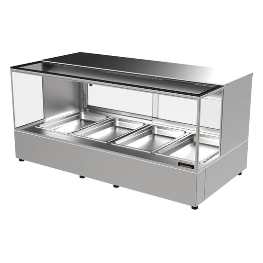 Woodson Heated Square Glass Chicken Display W.HFHSQ