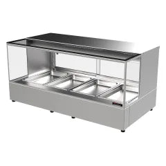 Woodson Heated Square Glass Chicken Display W.HFHSQ