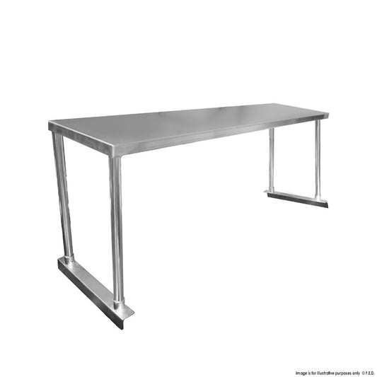 Single Tier Workbench Overshelf - Stainless Steel Kitchen Shelf