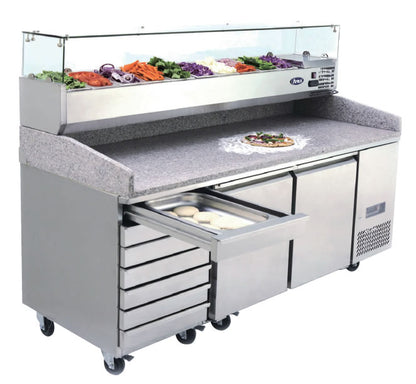 2-Door Pizza Table Fridge with Drawers | Hospo Direct NZ