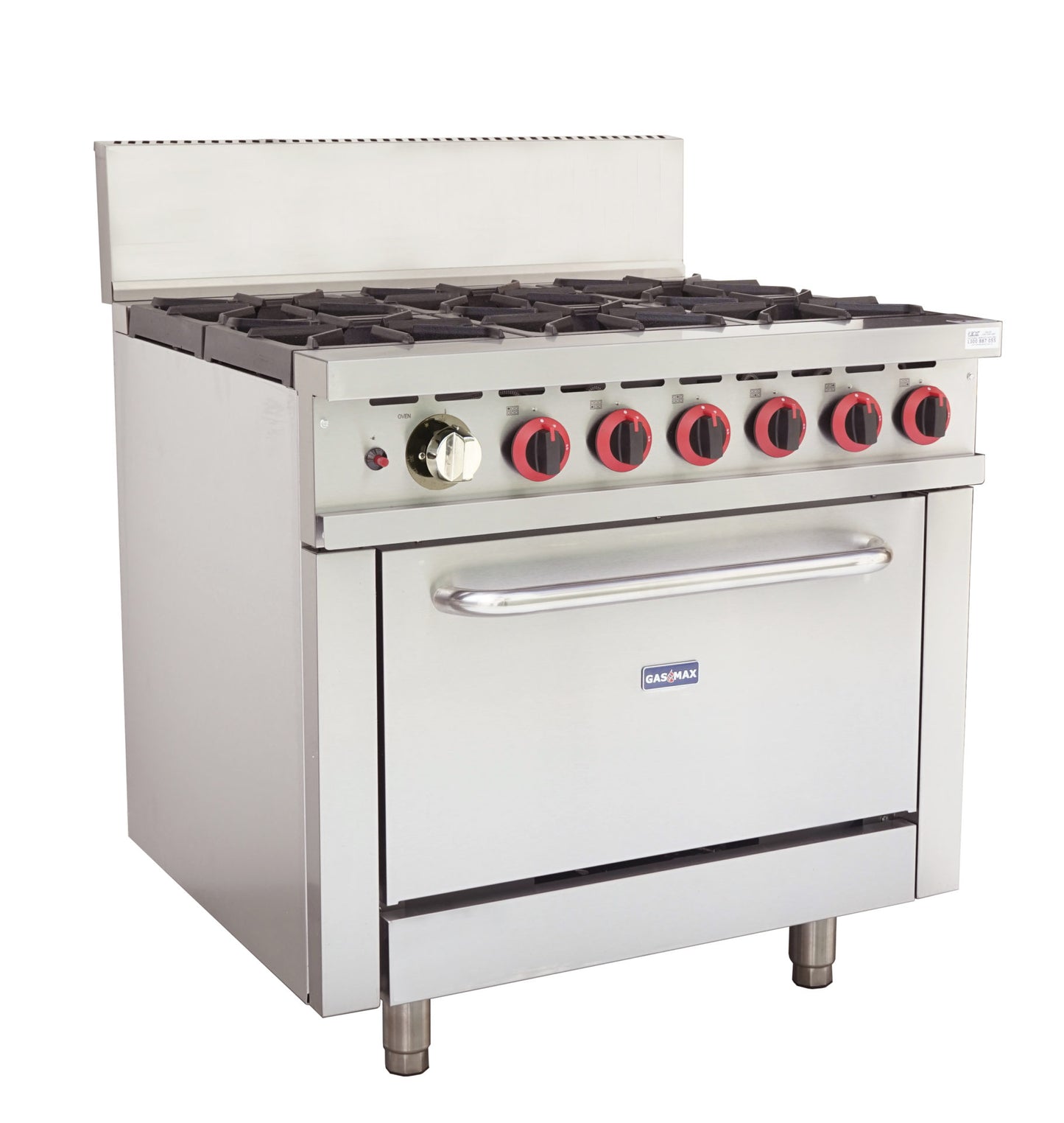 Gasmax 6 Burner With Oven - GBS6TULPG | Hospo Direct NZ