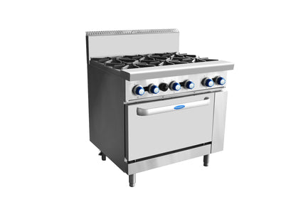 6 BURNERS WITH OVEN NG AT80G6B-O-NG - Hospo Direct