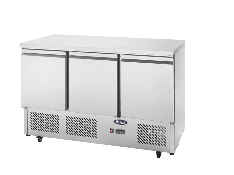 3 Doors Table Saladette Fridge 1365mm - Ideal for New Zealand's Hospitality Industry - Hospo Direct