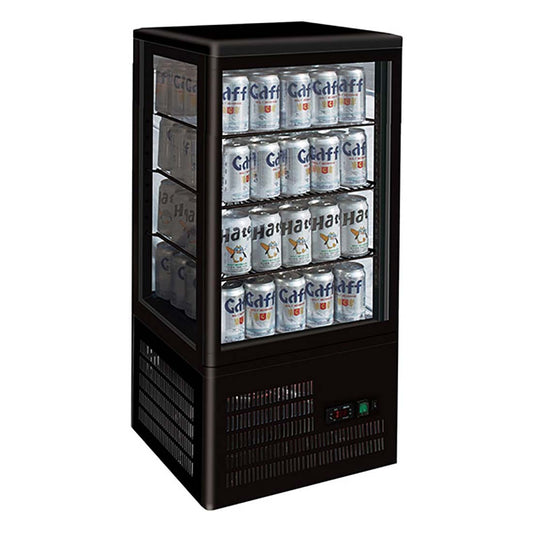 TCBD78B Four-Sided Countertop Display Fridge Black