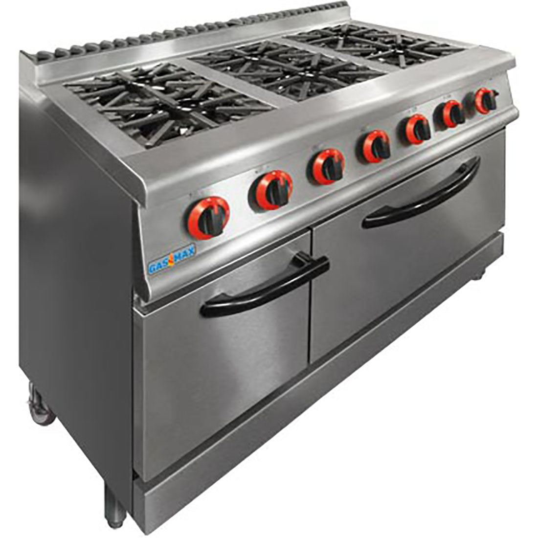 JZH-RP-6 GASMAX Natural Gas 6 Burner Top On Oven - Hospo Direct NZ