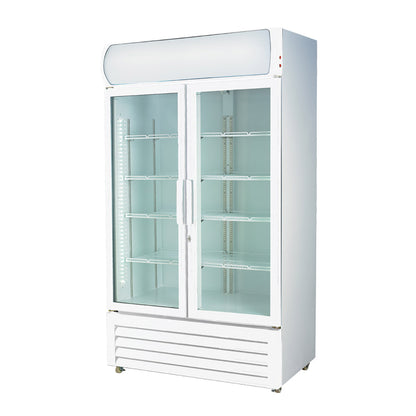 Large Two Glass Door Colourbond Upright Drink Fridge