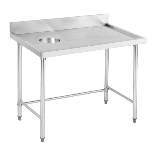 Stainless Steel Bench with Splashback SWCB-7-1200R from Hospo Direct NZ