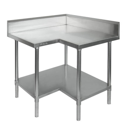 WBCB6-0900/A – Corner Workbench, 150mm Splashback & Undershelf